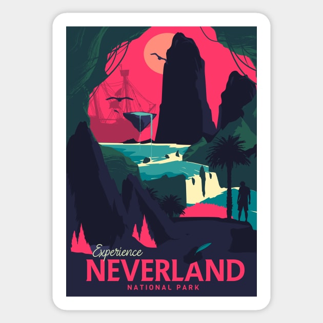 Neverland Sticker by Heymoonly